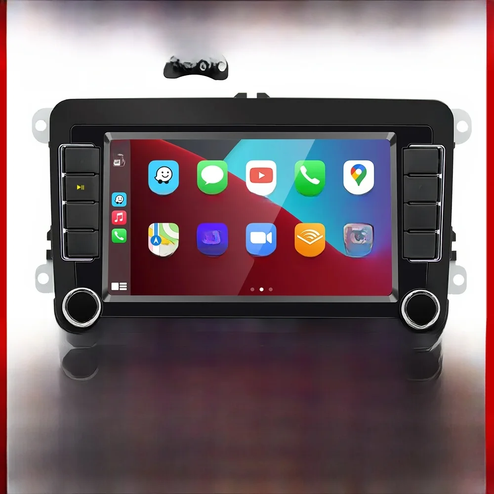 2 Din Autoradio Android 13 Auto Multimedia Speler GPS WiFi Carplay Voor Volkswagen Skoda Octavia golf 5 6 touran passat polo Jetta - afbeelding 2