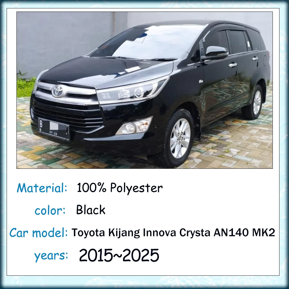 For Toyota Kijang Innova Crysta AN140 MK2 2015~2025 Car Magnetic Mesh Privacy Sunshade Side Window Sun Shade Interior Accessorie