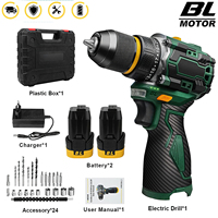 23 + 1 Torque Brushless Impact Drill Metal Ratchet Chuck Electric Screwdriver Cordless Electric Screwdriver DIY Power Tools
