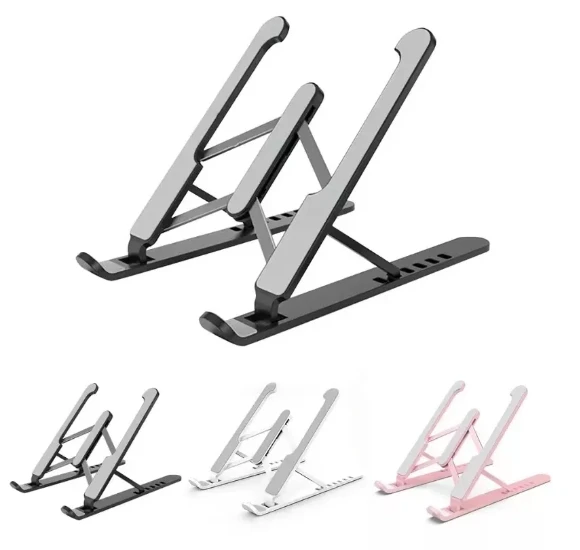 Adjustable Plastic Resistant Notebook Holder Premium Ergonomic Base Ideal For Office Desk Home Office Durable Accessory