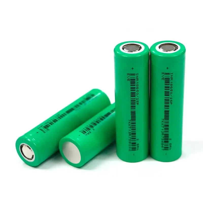 EVE 100pcs 18650 3.7v 2500mah Rechargeable Lithium-iron Cylindrical Battery for Solar Street Light