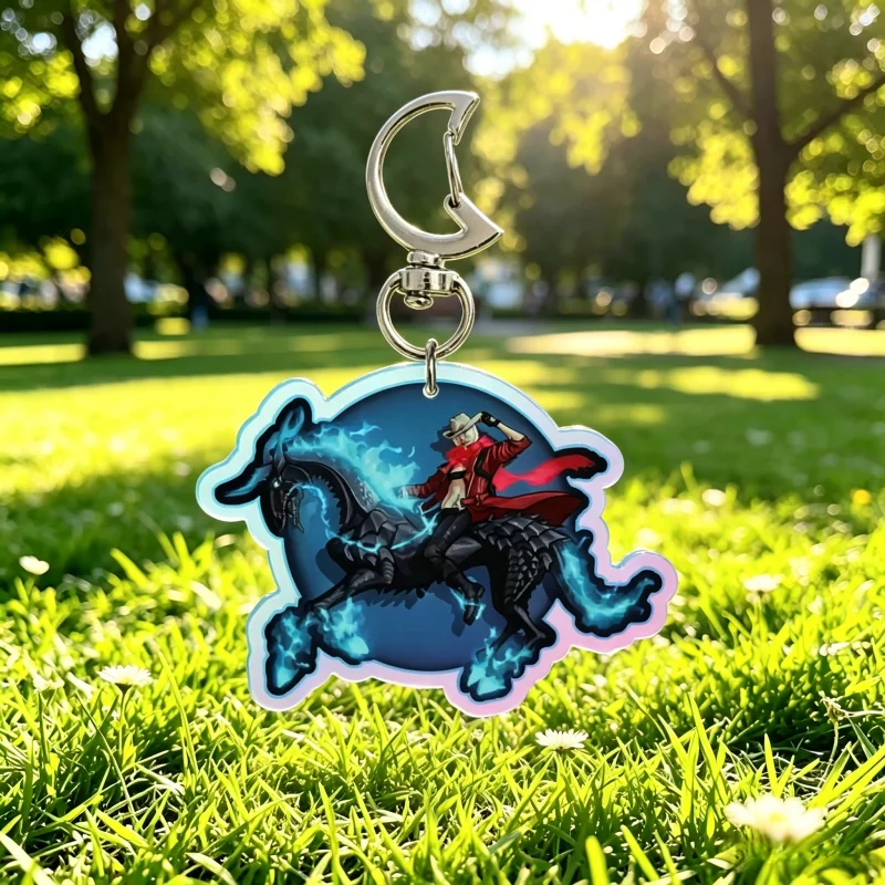 Devil May Cry 3 Year Of The Horse Dante Acrylic Keychain DMC3 Game Character Pendant Backpack Bag Charm Fan Collectible Gift