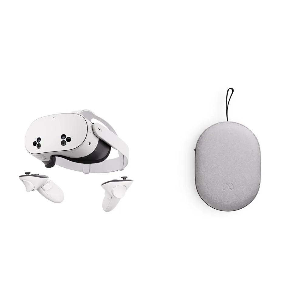 سماعة ميتا كويست 3S بسعة 128 جيجابايت الكل في واحد مع حزمة حقيبة حمل رسمية #1