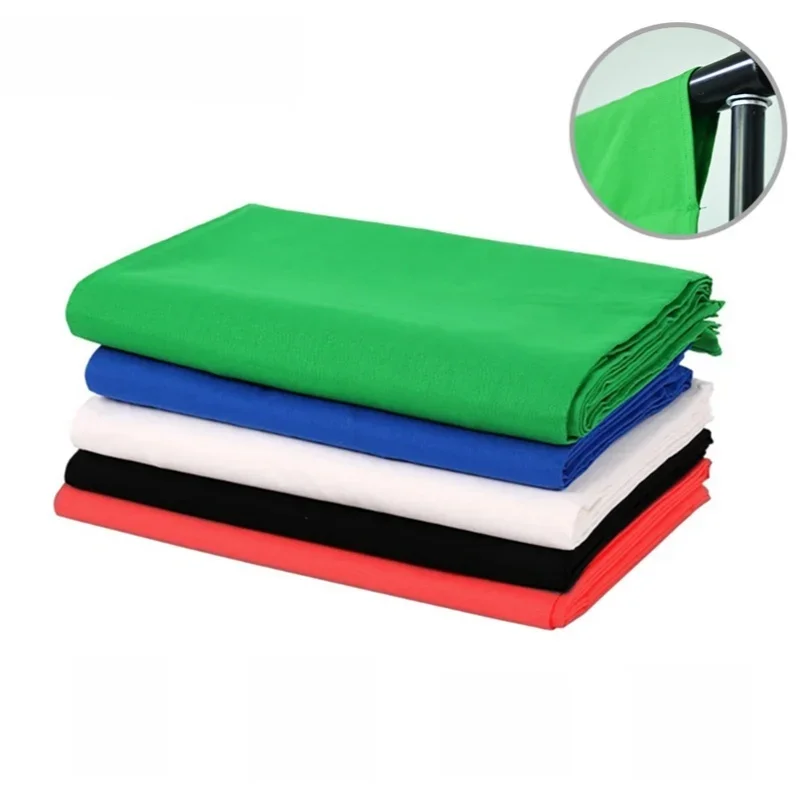 Tło Green Screen Chromakey Cromakey tkanina na tło tło fotograficzne gładka bawełniana czerń do fotografowania w studiu fotograficznym — zdjęcie produktu 7