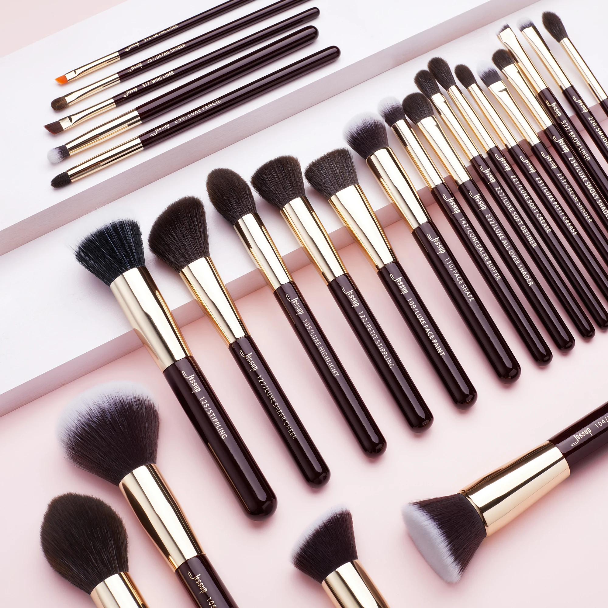 Jessup Makeup Brushes Set Professional Natural-Synthetic Hair Makeup Brush Foundation Powder Contour Eyeshadow 15-25pcs