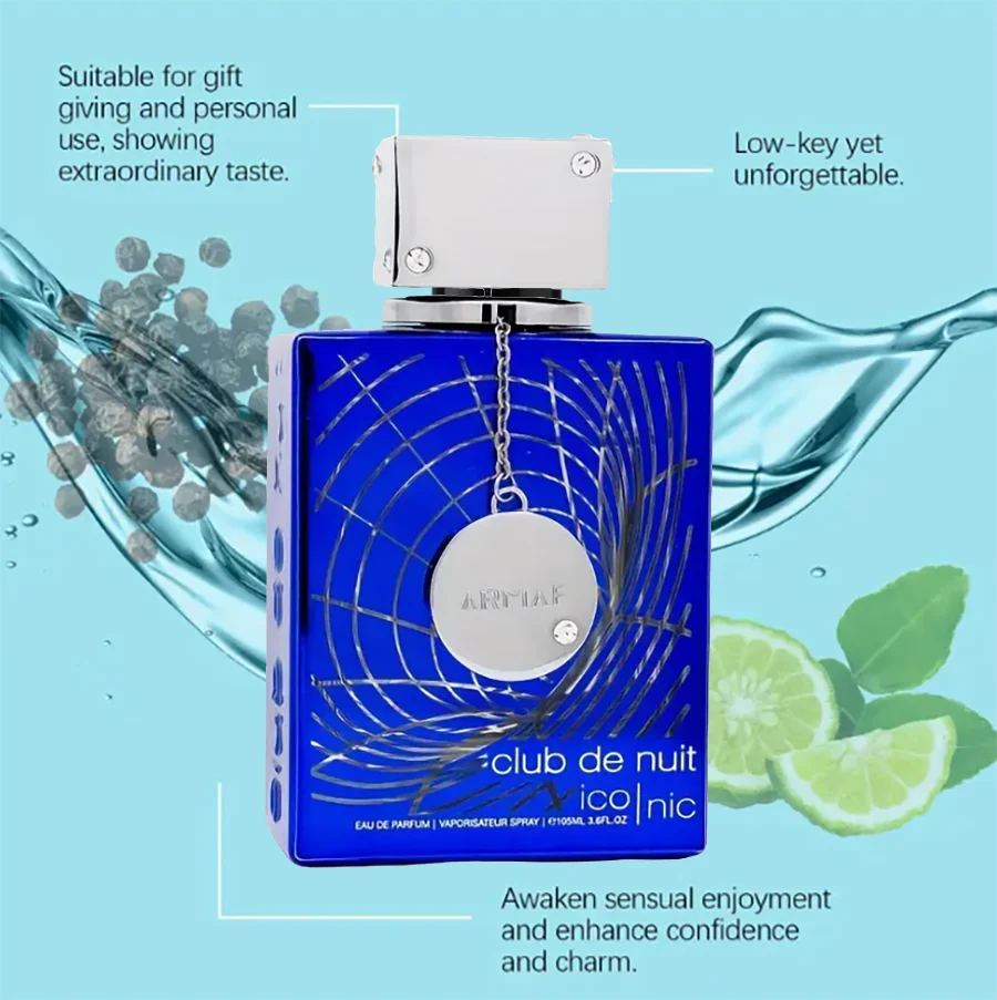 Armaf Club de Nuit Blue Iconic für Männer Eau de Parfum Spray, 3,6 Unzen ideales Weihnachtsgeschenk Die erste Wahl für Geschenke