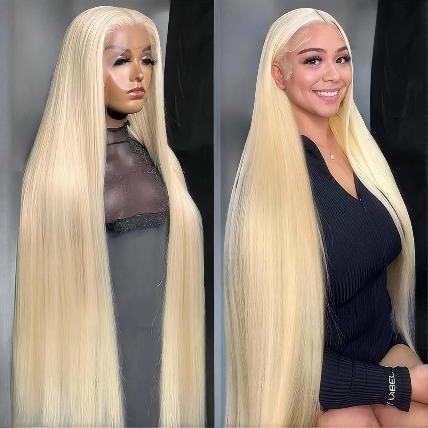 613 HD Blond Human Lace Front Wig Straight 13x6 Transparent Lace Front Wigs Human Hair 30 Inch 13x5 Lace Frontal Wig For Women