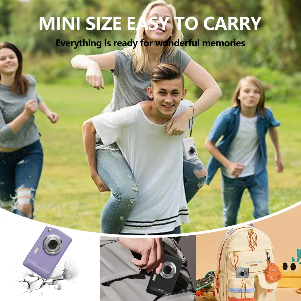 Aparat cyfrowy, automatyczna regulacja ostrości Aparat do vlogowania 720P do fotografii, przenośny kompaktowy aparat cyfrowy do fotografowania, odpowiedni dla nastolatków