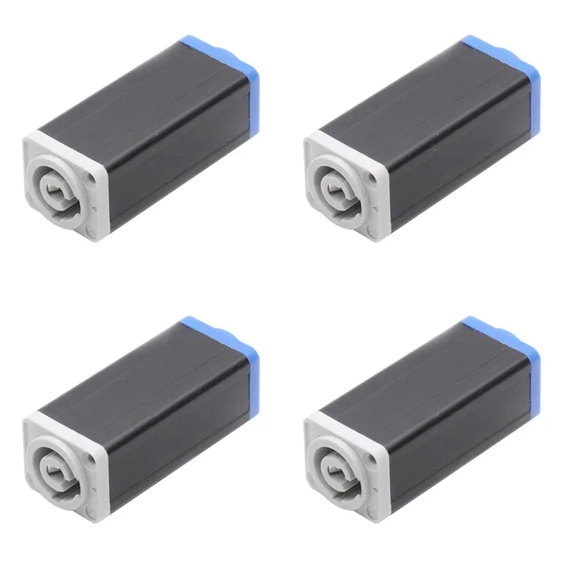 4X LED Powercon złącze AC adapter złącze przedłużacza wysokiej jakości Speakon do montażu na panelu prosty adapter niebieski do białego — zdjęcie produktu 7