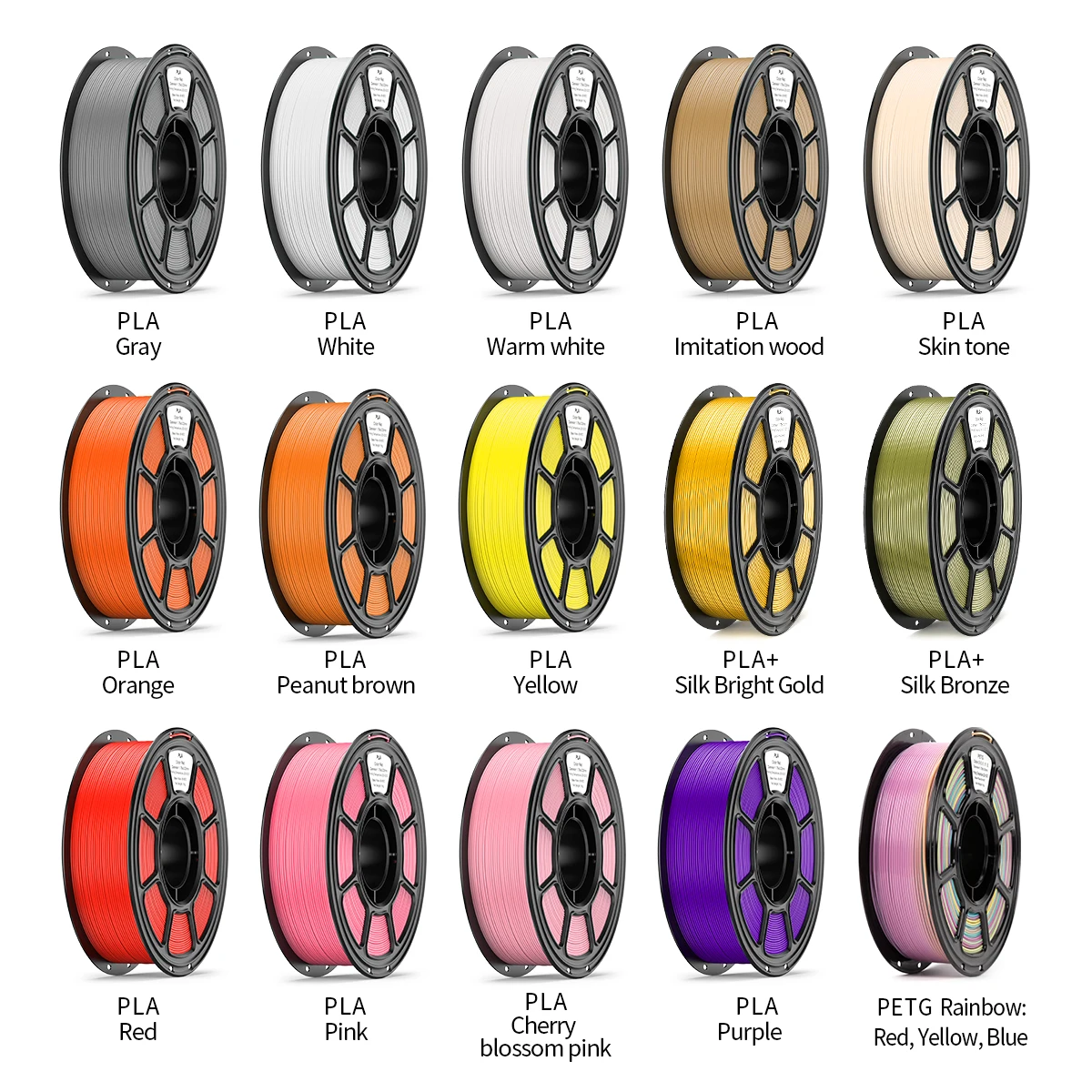

3D Printer Filament 1.75mm 24 colors Accuracy 1.75mm Low Warping No Clogging High Toughness Fit for Most FDM 3D Printers & Pens