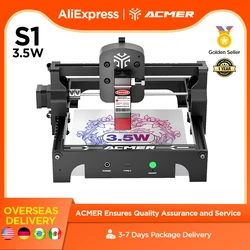 Grabado láser Mini 3,5 W 445 ± 5nm azul CNC máquina cortadora láser de alta precisión cuero acrílico carpintero tablones grabador