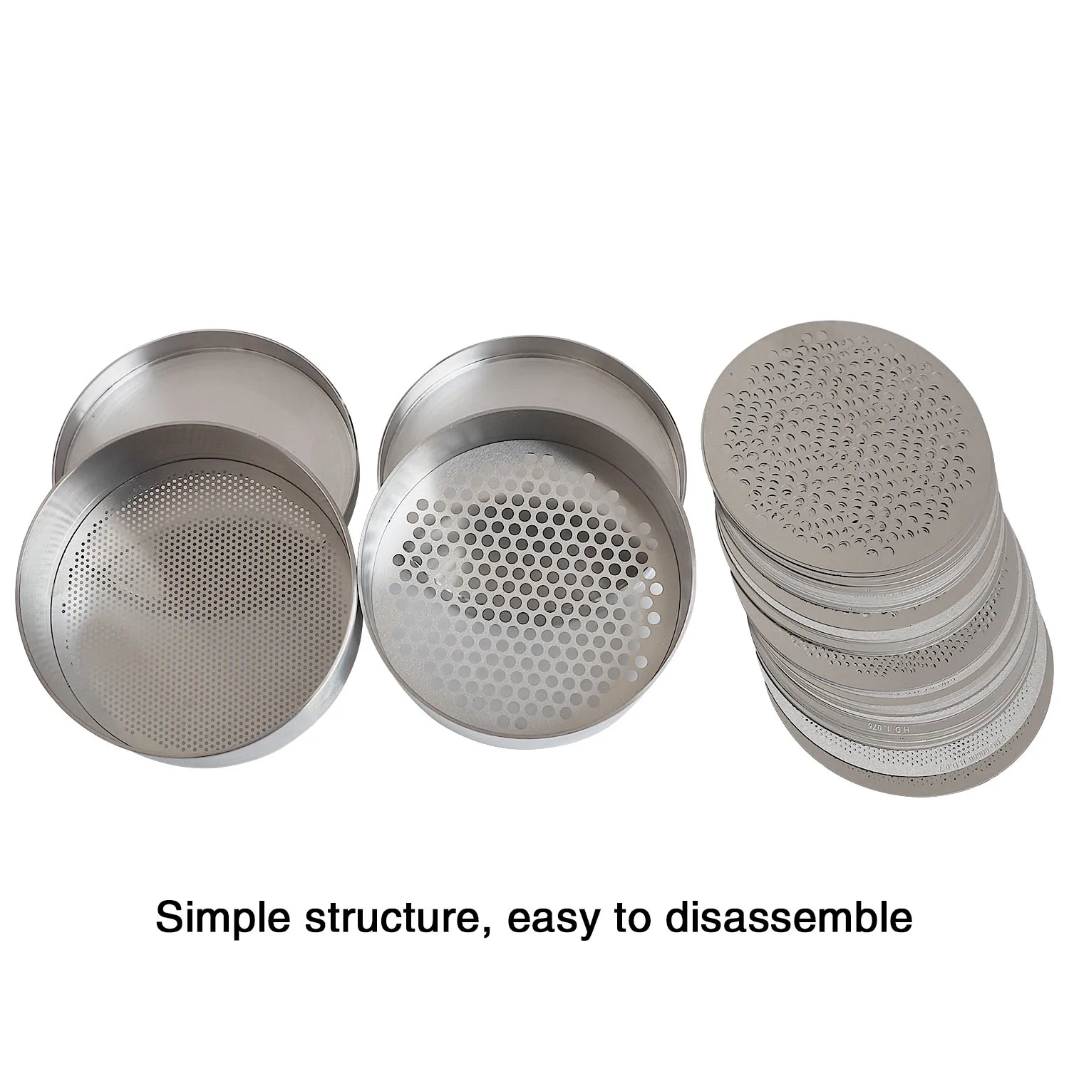 Diamond Sorting Sieve Set 0.15Mm Thickness 65Mm/80Mm Diameter For Precise Classification  Jewelry Tool Measure Gemstones