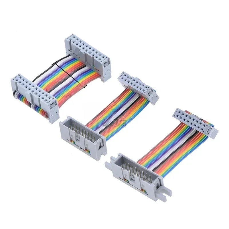 Câble ruban GPIO David à DC3, pas de 2.54mm, IDC, document, connexion d'écran LED plat, ligne de téléchargement JTAG, 10P, 14P, 16P, 20, 26, 30, 40/64 broches