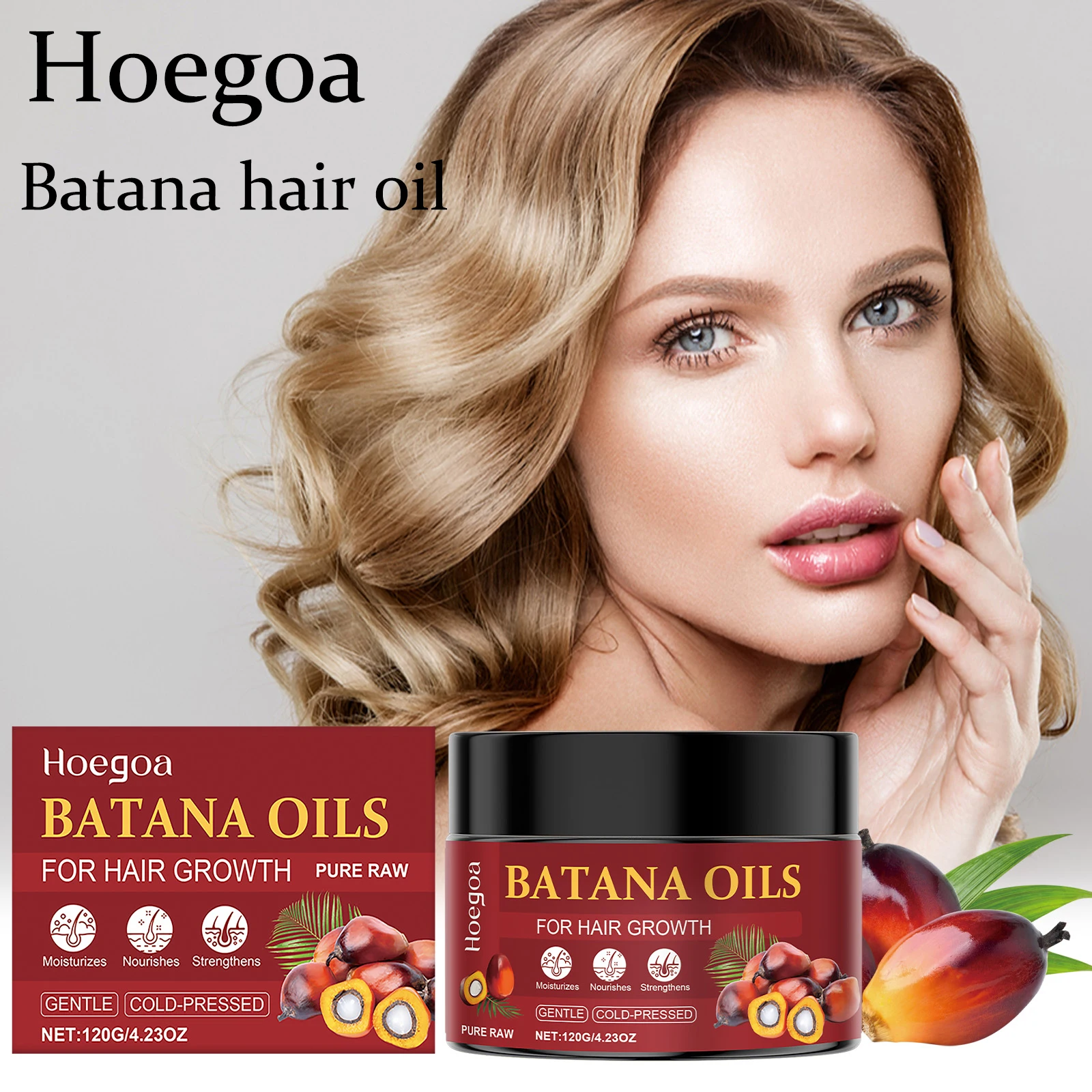 

Hoegoa Batana Hair Oil Gentle Nourishing Repair Damaged Hair Prevent Hair Loss Moisturizing Promote Hair Growth Hair Care Oil