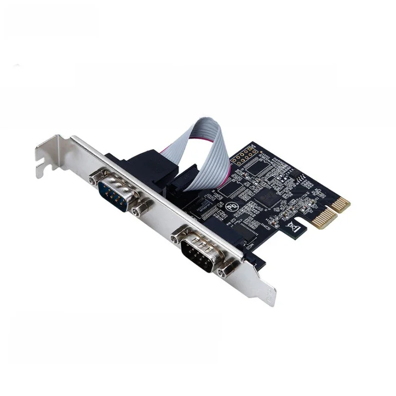 Karta rozszerzeń UTHAI PCIe do dwóch portów szeregowych RS232, interfejs do komputerów przemysłowych, adapter komputerowy, karta szeregowych portów PCI-E — zdjęcie produktu 6