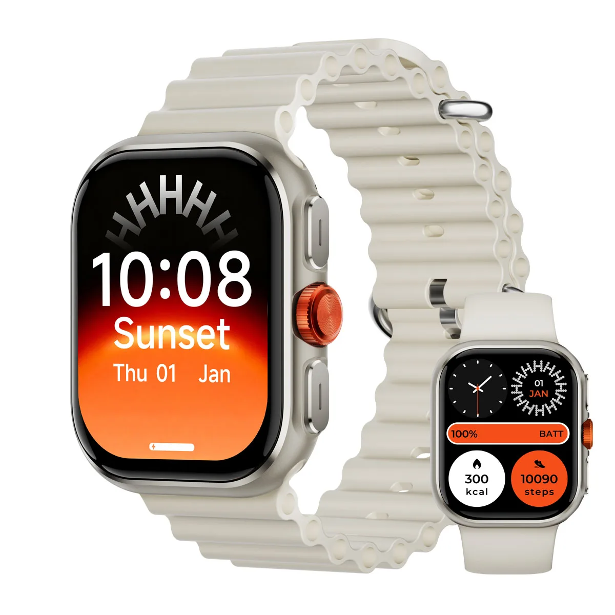 HAYLOU Velo smartwatch met een 1,96 inch AMOLED-scherm, Bluetooth-functie voor telefoongesprekken, meer dan 100 sportmodi, een batterijduur van 20 dagen, draadloos opladen en waterbestendigheid tot 1