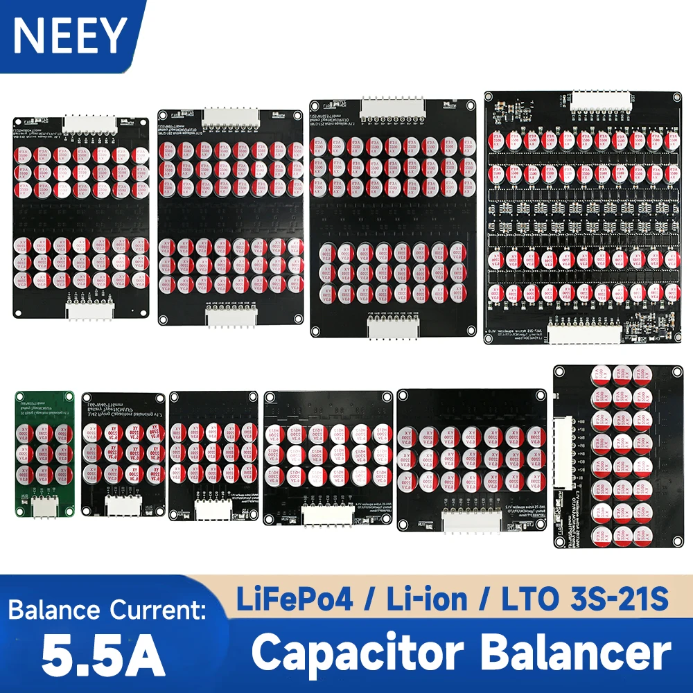 NEEY Active Balancer condensatore equalizzatore 5A Balance Current applicare a 2S ~ 21S LiFePo4 li-ion LTO equalizzatore di tensione della batteria