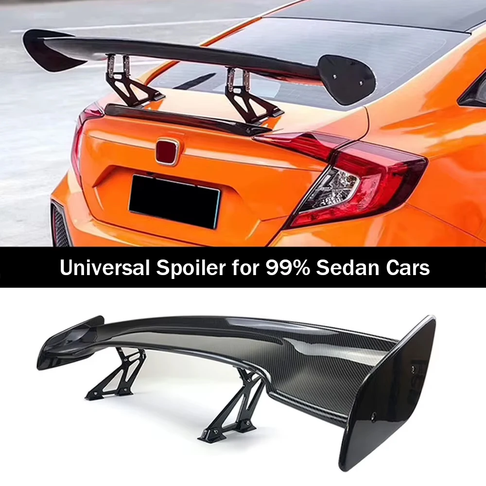 

Карбоновый задний спойлер GT GTR, накладка на крышку багажника, дефлектор воздуха, сплиттер, обвес, универсальный для Honda, BMW, Mercedes, VW