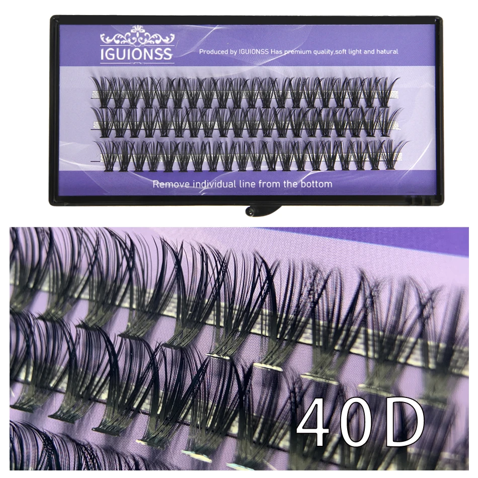 IGUIONSS 30D 40D Super Cluster Eyelash Extension Natural Mink makeup Lashes Individual False eyelashes