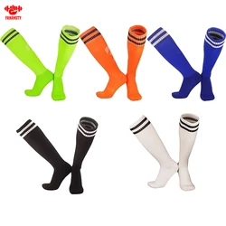 Football Socks  White Orange Blue Black  New Sports Socks Soccer Men Stocking Running Breathable Cotton Knee-High