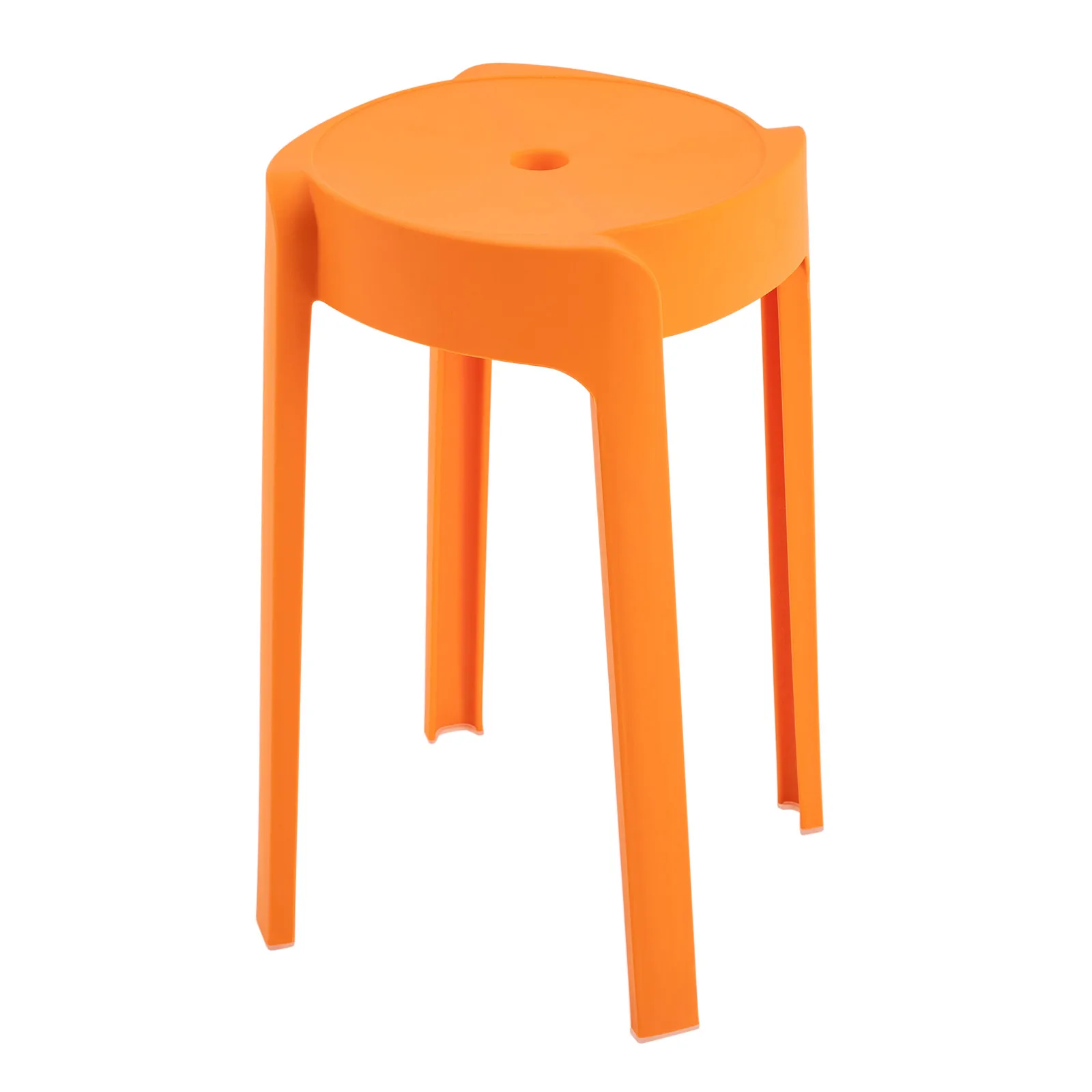 18Inch Plastic Stack Stools 5 Pack - Portable Stackable Chairs Backless Bar Stools for Kids, Unique Design Nesting Decorative