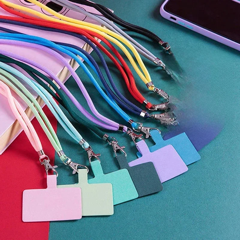 Lanière réglable pour téléphone portable, poignées, cou amovible, sangle mousqueton, pendentif compatible avec carte, porte-clés mobile, couleurs, nouveau