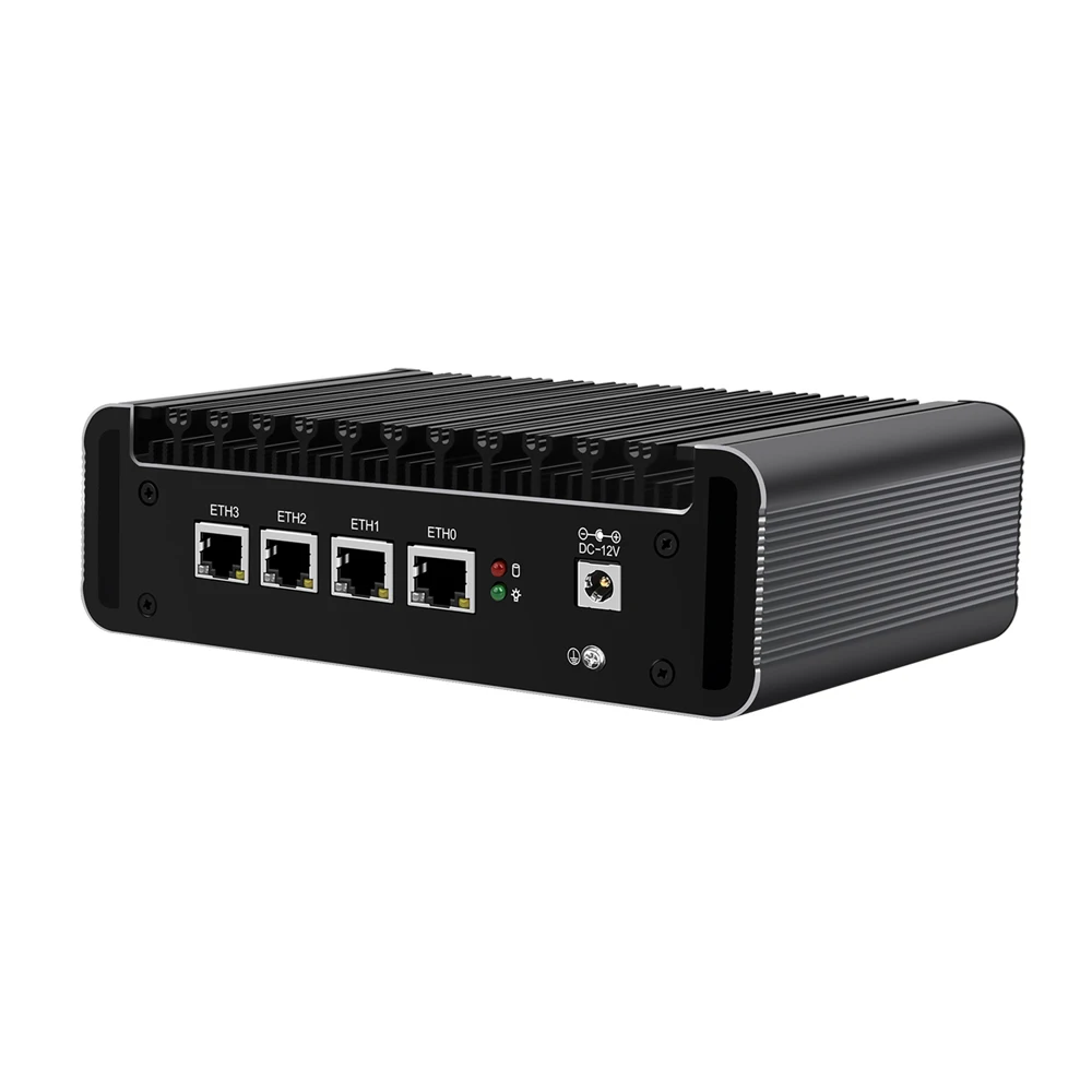 Alat Micro Firewall, PC Mini, Intel Celeron J4125,HUNSNRJ20, PFsense, Mikrotik,Untangle,Sophos XG,Router PC,VPN,4Intel I211 LAN