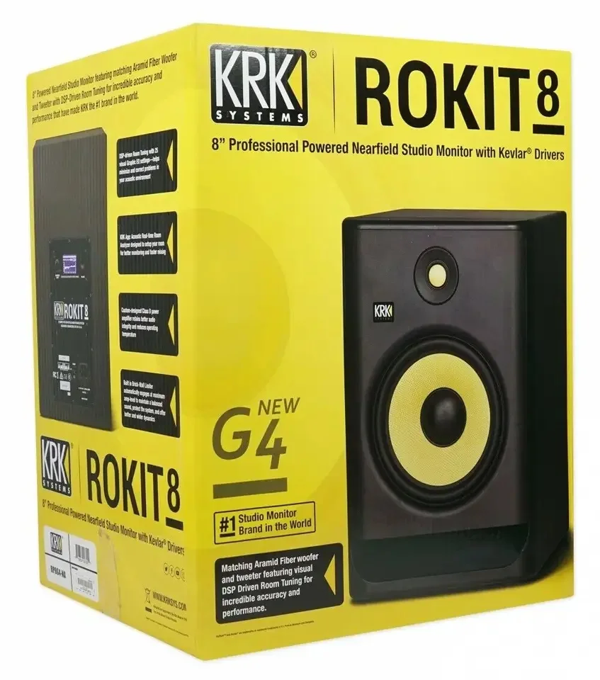 New KRK Rokit 8 Gen 4 RP8G4 Powered Studio Monitor Speaker Ready To Ship