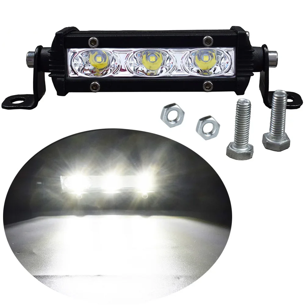 AliExpress jaln7 4'' MOTO car 15W LED Light Bar Single Row Work Spotlights Mini Led Lamp Bike Light 4X4 Offroad 12V 24V
