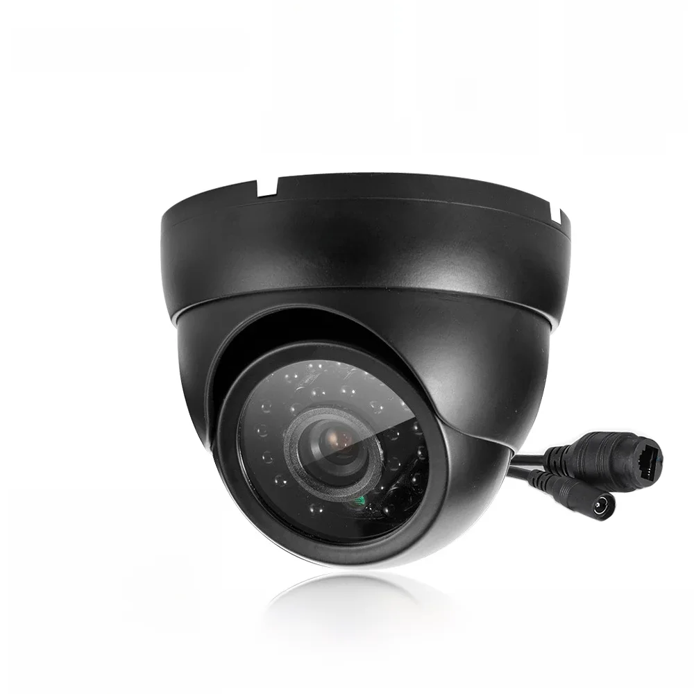 8MP POE Beveiligingscamera Infrarood Nachtzicht Buiten Metal Dome Cam Smart AI Mens/Auto/Huisdier Detectie Bewakingscamera's Zwart - afbeelding 2
