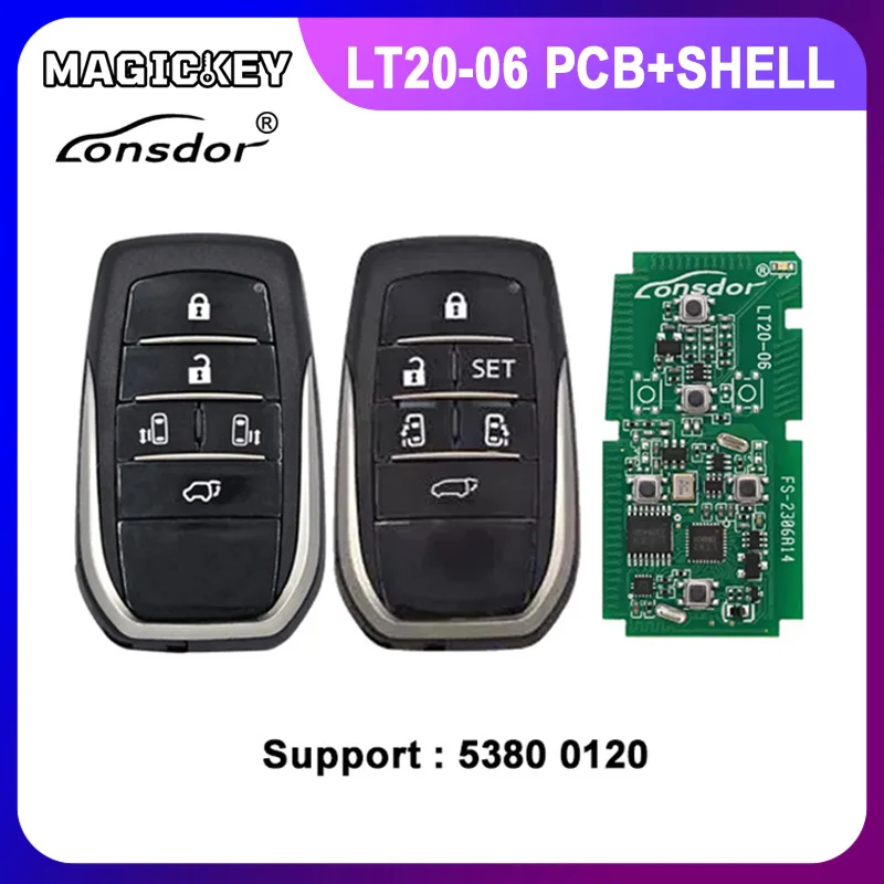 Lonsdor LT20-06 8A+4D Smart Car Key Fob Board #: 5380,0120 for T-oyota Previa Alphard Vellfire for K518ISE K518S KH100+
