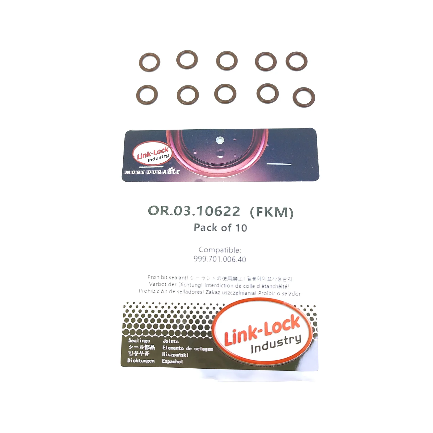 

10PCS OR.03.10622 FKM Viton Sealing O-Ring Kit of Engine Casing 999.701.006.40 for Porsche