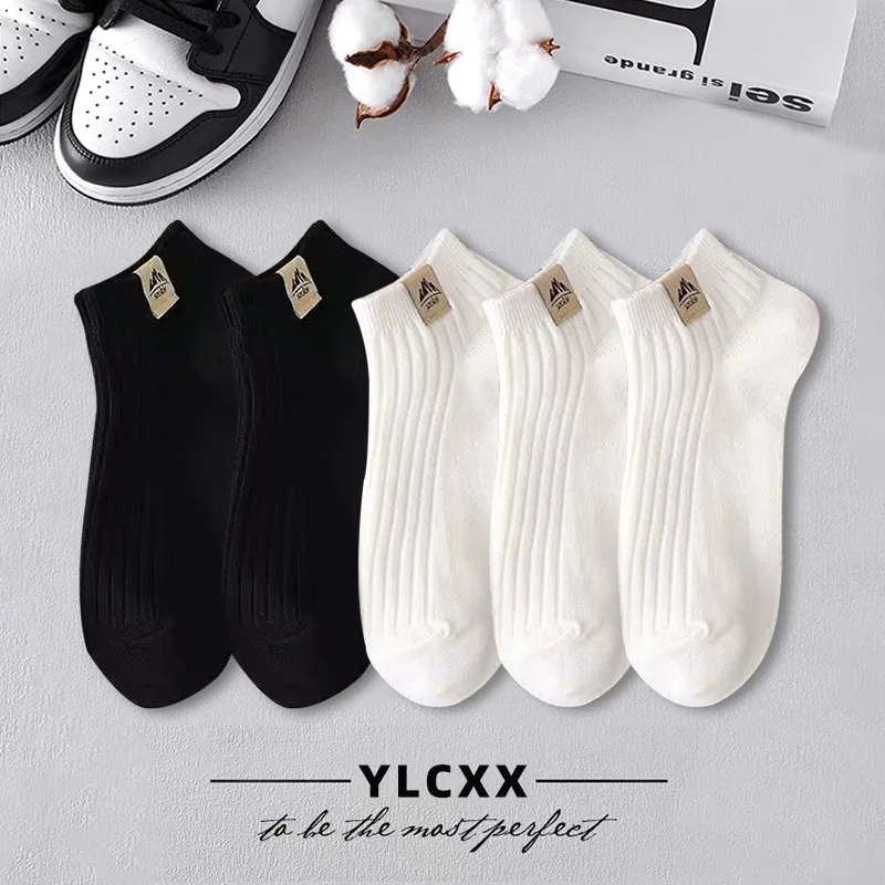 20 пар черно-белых носков с узорами снежной горы, удобные и нескользящие, подходят для ежедневных сцен фитнеса