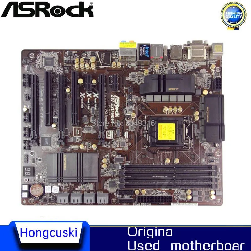 

Used original slot LGA1150 Z87 motherboard for ASRock Z87 Extreme4 desktop board USB3.0 SATA3 DDR3