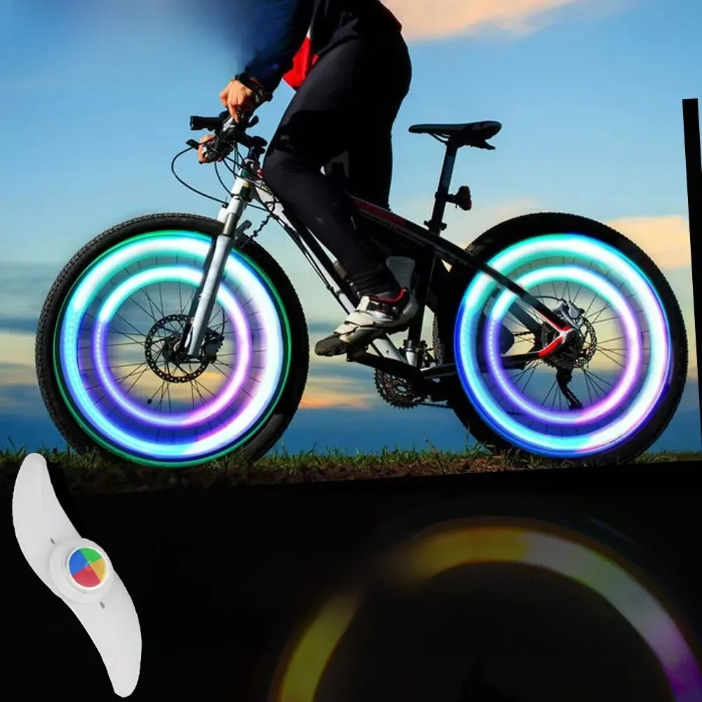 AliExpress cycle zone Colorful Bike Wheel Spoke Light MTB Balance Bicycle Light LED Tyre Tire Flash Lights Warning Cycling Lamp