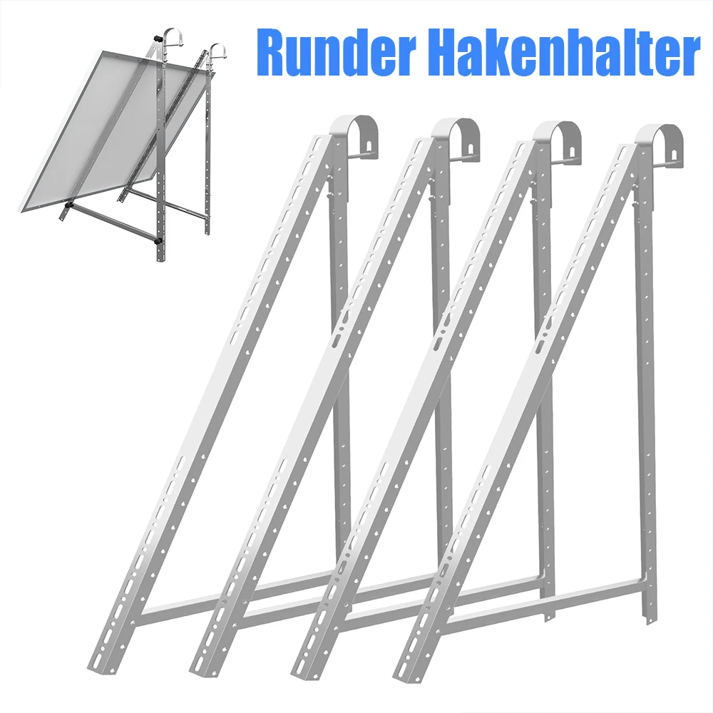 114cm verstelbare zonnepaneel-kantelmontagebeugels met ronde haak voor elk plat oppervlak, dak, camper, ophanging