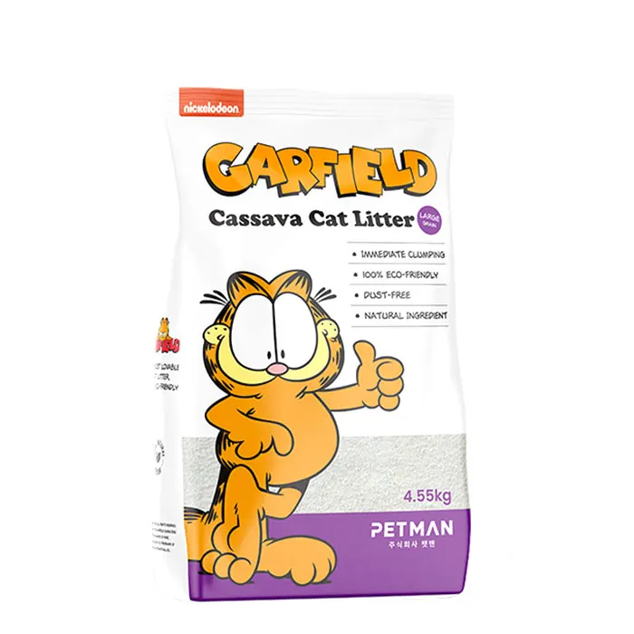 Garfield cassava 4.55kg x 4ea purple large grain cat litter