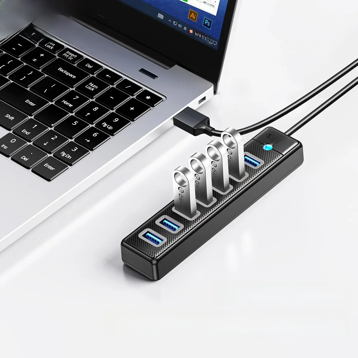 ORICO USB 3.0 HUB 7 ports répartiteur Transmission à grande vitesse Type C HUB ordinateur portable extension ordinateur accessoires informatiques