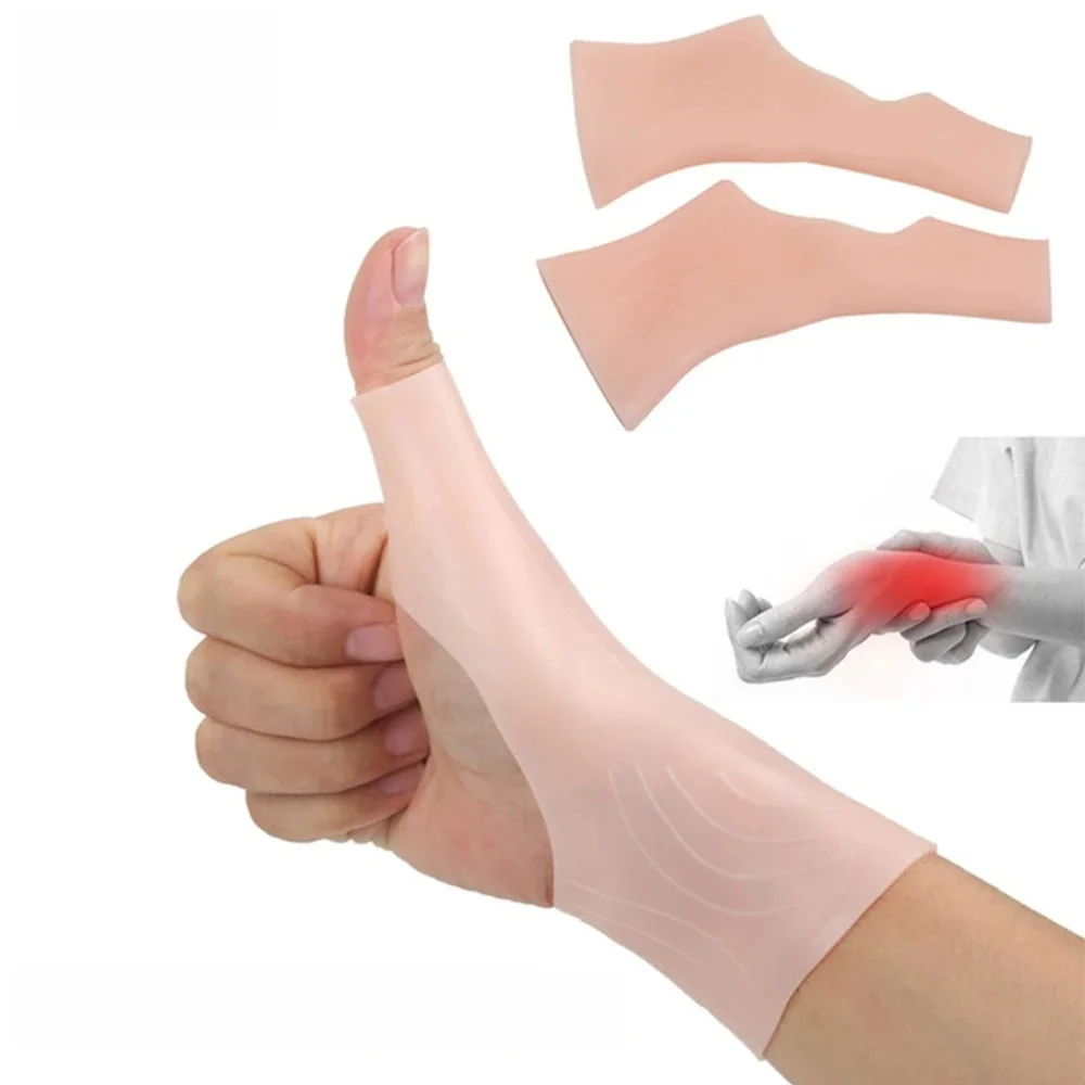 Tcare Silicone Gel Therapy Wrist Thumb Support Gloves Arthritis Pressure Corrector Glove Rękawice ochronne na nadgarstek i zapalenie ścięgna Nowość — zdjęcie 2
