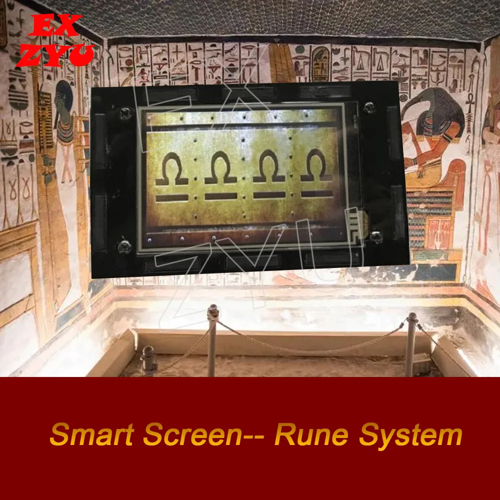 Escape game smart screen rune prop rune system Egypt Rune adjust 4 Runes to unclock escape room rune props  EX ZYU