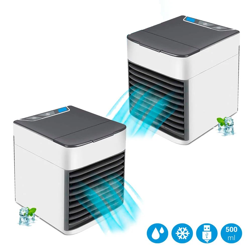 2 Pack portable air conditioning fan Air Cooler cooler for summer USB connection, 500ML