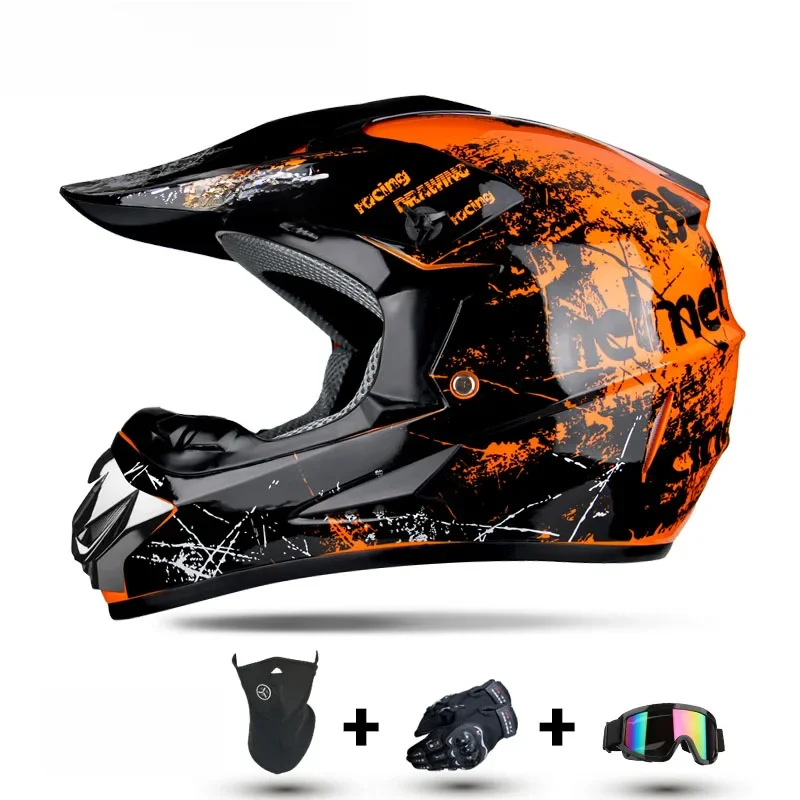Gratis Cadeau Voor Volwassenen Kinderen Professionele Off-Road Helm Motorhelm Downhill Dot Racing Motorcycle Motor Helm - afbeelding 2