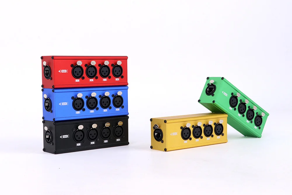 RJ45 CAT5 Netzwerk-Signal-Extender auf 4-Kanal-3-Pin-Multi-Netzwerk-Breakout-Audiokabel für Bühnen-Sound-Beleuchtung, Aufnahmestudio – Detail 13