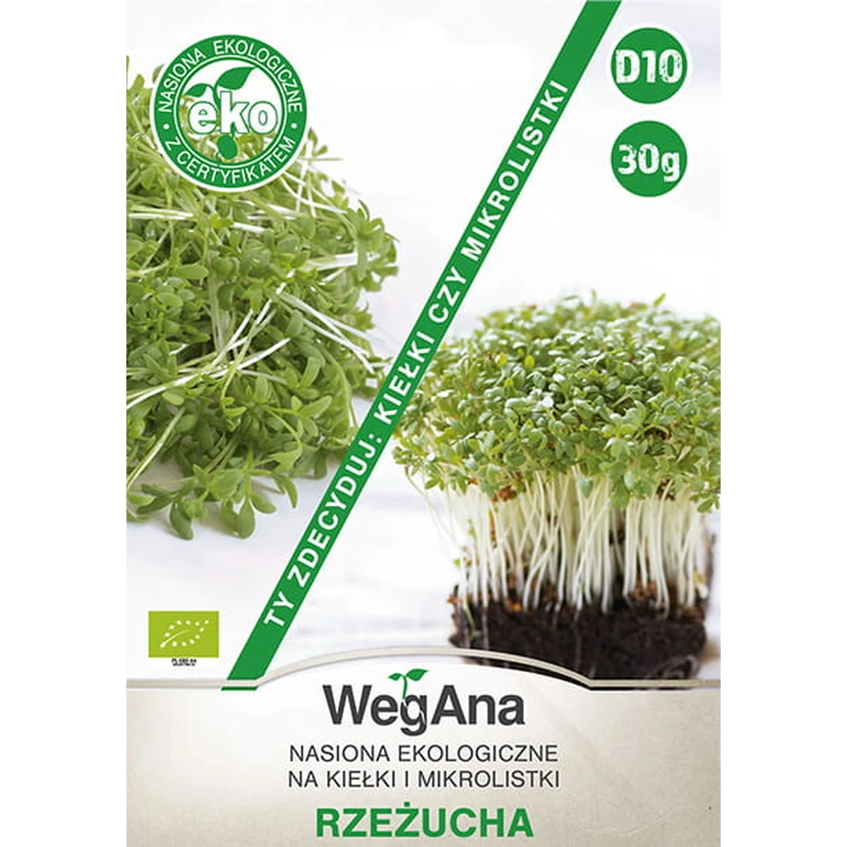 Cress for sprouts and microleaves 30g VegAna vegetable watercress seeds