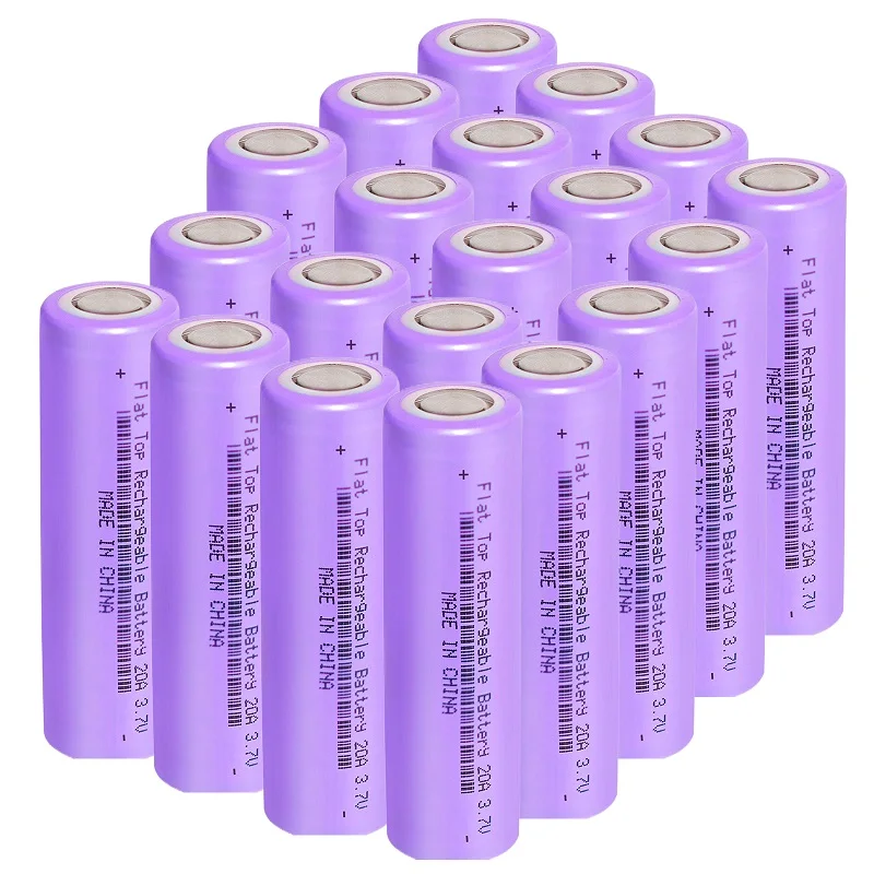 2/4/6/8/10/20PCS  3.7 Volt 18650 Rechargeable Battery Lithium Li-ion Flat Top Suitable for Headlamp Flashlight