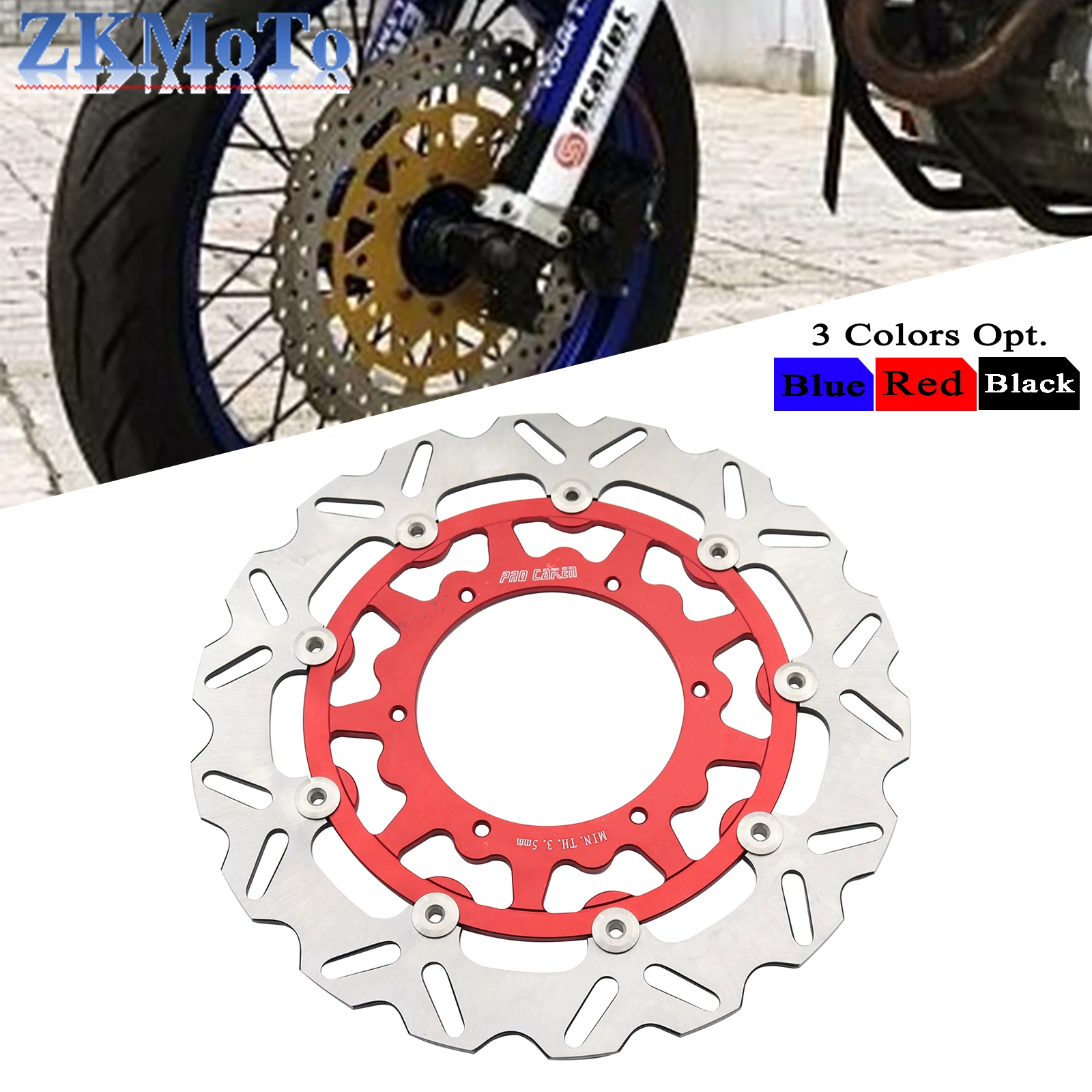 

320 мм плавающий ротор переднего тормозного диска с ЧПУ для YAMAHA WR125 WR250 WR250F WR400F WR426F WR450F YZ 125 250 250F/X 450F 1998-2021