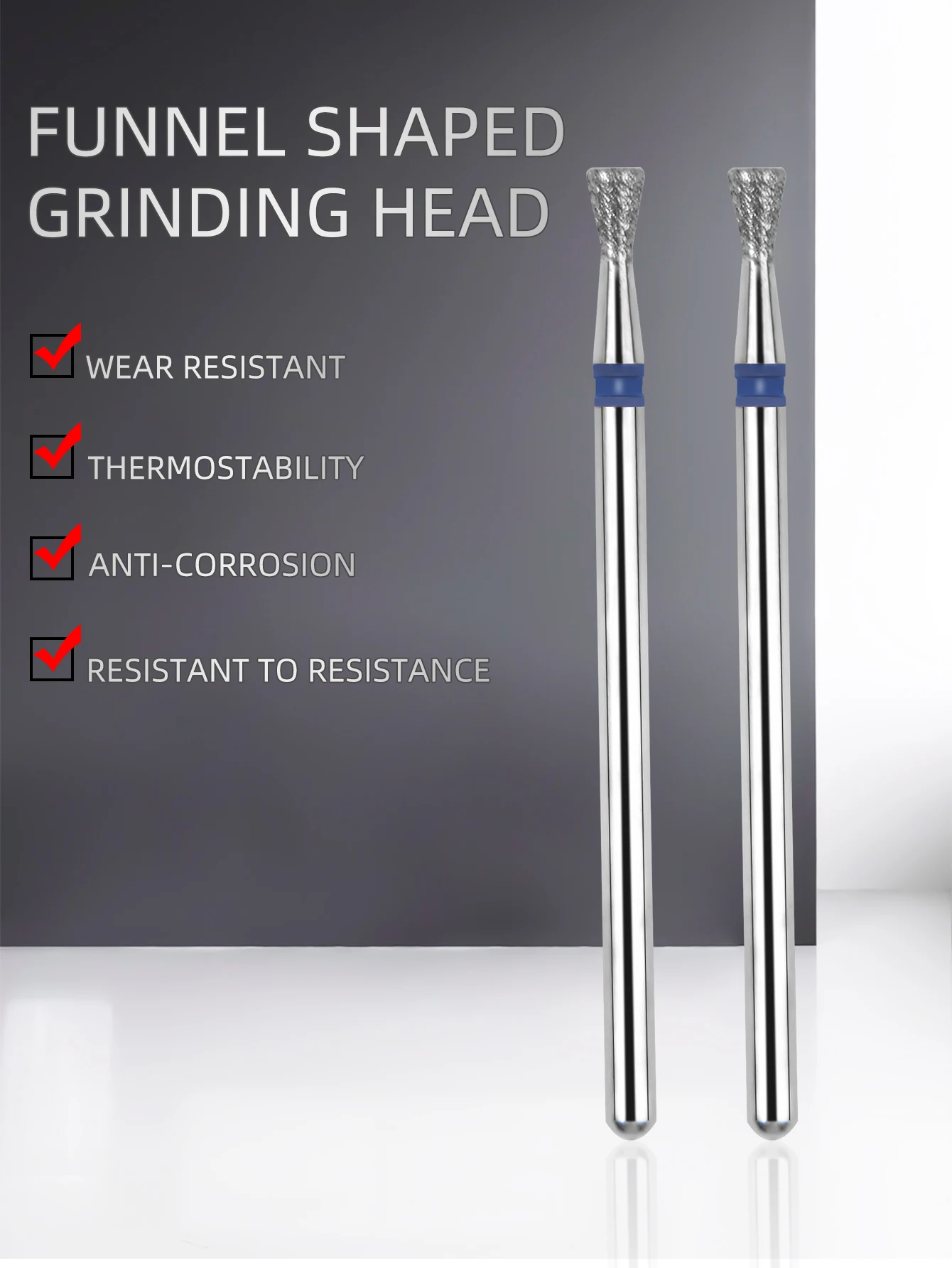 1/3/7/12 قطعة المهنية مسمار مثقاب الخشب ارتداء مقاومة ملف الأظافر ملحق ل مانيكير باديكير مسمار أداة فنية #2