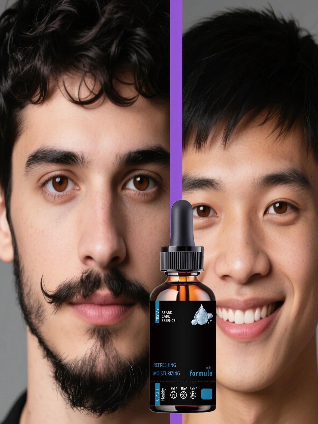 Nourishing Beard Essential Oil for Men Thick Smooth Grooming Non Greasy Easy Maintenance Perfect Gift for Stylish Men Hydrating
