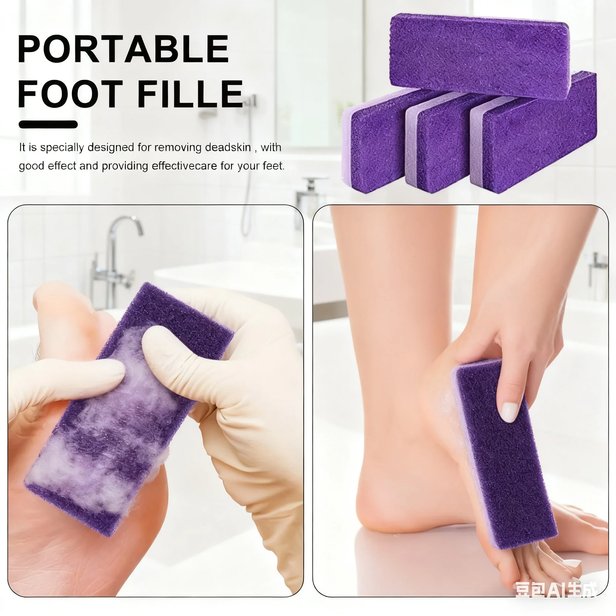 2/5PCS Puimsteen Voet Bestand-Eelt En Dode Huid Remover Hiel Scrubber voor Gladde Voeten Pedicure peeling Tool