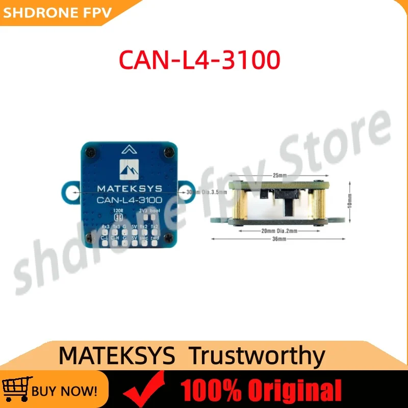 MATEKSYS CAN-L4-3100 RM3100 Magnetometer 6g Anti-interference GPS Geomagnetic Sensor For UAV Drone